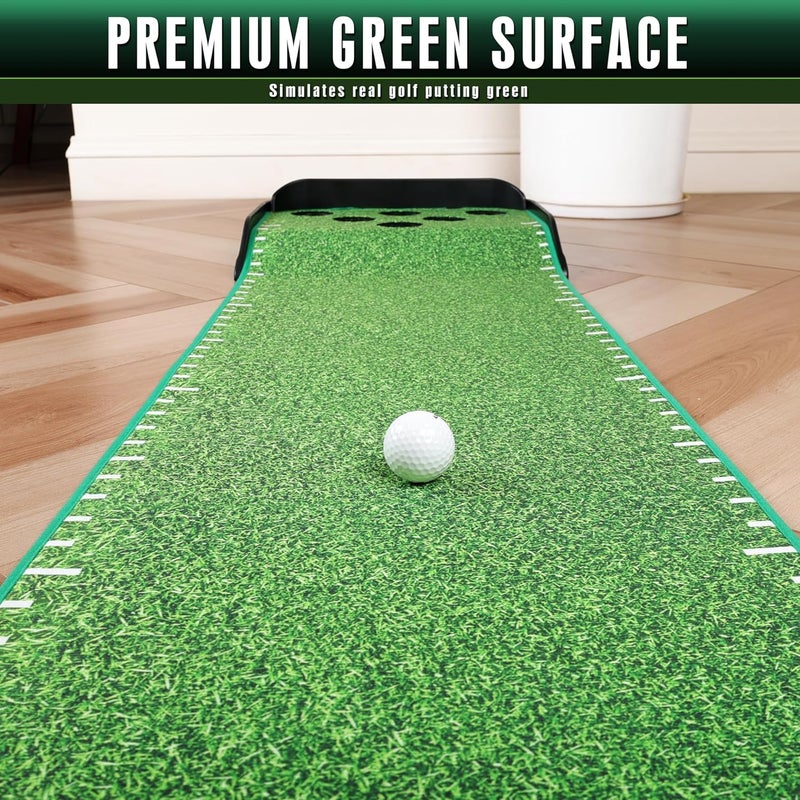 Champkey Golf Putting Green Indoor - Advanced Guides Golf Putting Mat - Enhance Putting Accuracy and Challenge - Image 3